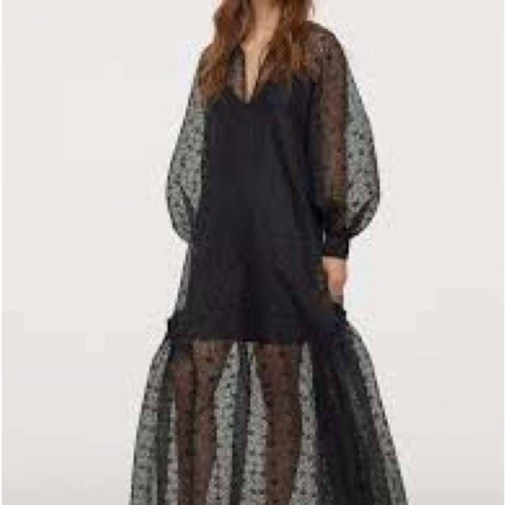 Chic Black Sheer Maxi Dress